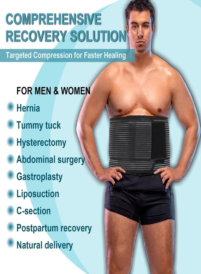 MAMODY Abdominal Binder Post Surgery Plus Size | Postpartum Belly Band Wrap | Post C Section Belly Binder | Stomach Compression Hernia Belt For Men or Women Hernia Surgery, Natural Birth, Abdominal Injuries,Hysterectomy (L/XL) - Image 4